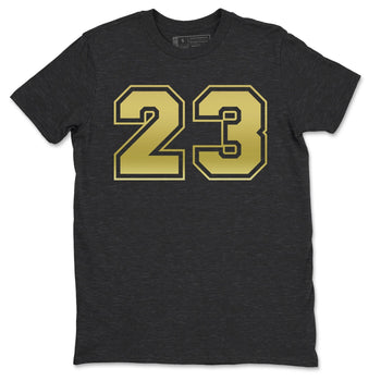 Jordan 1 Metallic Gold Sneaker Match Tees Number 23 Sneaker Tees Jordan 1 Metallic Gold Sneaker Release Tees Unisex Shirts