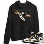 Jordan 1 Metallic Gold Sneaker Match Tees Adam's Creation Sneaker Tees Jordan 1 Metallic Gold Sneaker Release Tees Unisex Shirts