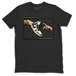 Jordan 1 Metallic Gold Sneaker Match Tees Adam's Creation Sneaker Tees Jordan 1 Metallic Gold Sneaker Release Tees Unisex Shirts