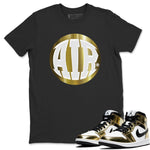 Jordan 1 Metallic Gold Sneaker Match Tees AIR Sneaker Tees Jordan 1 Metallic Gold Sneaker Release Tees Unisex Shirts