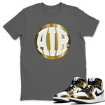 Jordan 1 Metallic Gold Sneaker Match Tees AIR Sneaker Tees Jordan 1 Metallic Gold Sneaker Release Tees Unisex Shirts