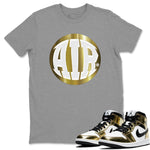 Jordan 1 Metallic Gold Sneaker Match Tees AIR Sneaker Tees Jordan 1 Metallic Gold Sneaker Release Tees Unisex Shirts