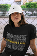 Jordan 1 Metallic Gold Sneaker Match Tees Born Hustler Sneaker Tees Jordan 1 Metallic Gold Sneaker Release Tees Unisex Shirts