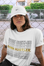 Jordan 1 Metallic Gold Sneaker Match Tees Born Hustler Sneaker Tees Jordan 1 Metallic Gold Sneaker Release Tees Unisex Shirts