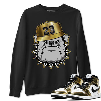 Jordan 1 Metallic Gold Sneaker Match Tees English Bulldog Sneaker Tees Jordan 1 Metallic Gold Sneaker Release Tees Unisex Shirts
