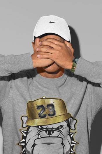 Jordan 1 Metallic Gold Sneaker Match Tees English Bulldog Sneaker Tees Jordan 1 Metallic Gold Sneaker Release Tees Unisex Shirts