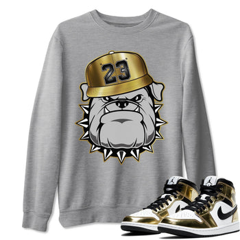 Jordan 1 Metallic Gold Sneaker Match Tees English Bulldog Sneaker Tees Jordan 1 Metallic Gold Sneaker Release Tees Unisex Shirts