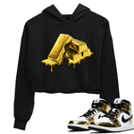 Jordan 1 Metallic Gold Sneaker Match Tees Gold Bar Sneaker Tees Jordan 1 Metallic Gold Sneaker Release Tees Women's Shirts