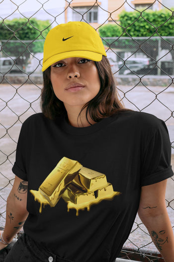 Jordan 1 Metallic Gold Sneaker Match Tees Gold Bar Sneaker Tees Jordan 1 Metallic Gold Sneaker Release Tees Unisex Shirts
