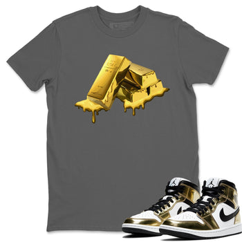 Jordan 1 Metallic Gold Sneaker Match Tees Gold Bar Sneaker Tees Jordan 1 Metallic Gold Sneaker Release Tees Unisex Shirts