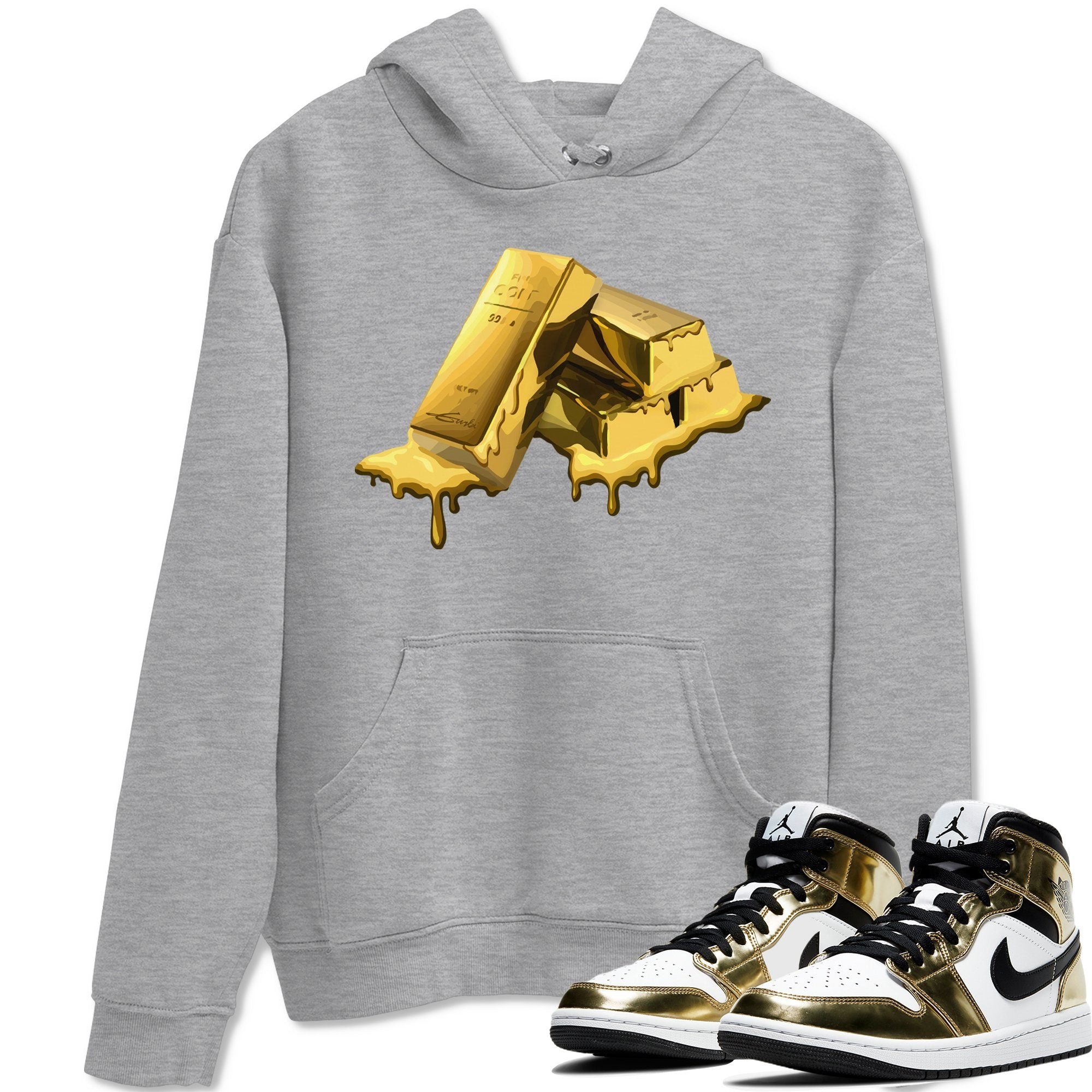 Jordan 1 Metallic Gold Sneaker Match Tees Gold Bar Sneaker Tees Jordan 1 Metallic Gold Sneaker Release Tees Unisex Shirts