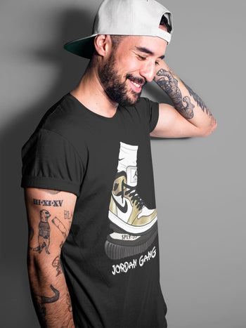 Jordan 1 Metallic Gold Sneaker Match Tees Jordan Gang Sneaker Tees Jordan 1 Metallic Gold Sneaker Release Tees Unisex Shirts