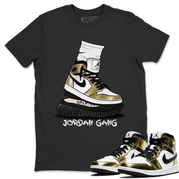 Jordan 1 Metallic Gold Sneaker Match Tees Jordan Gang Sneaker Tees Jordan 1 Metallic Gold Sneaker Release Tees Unisex Shirts