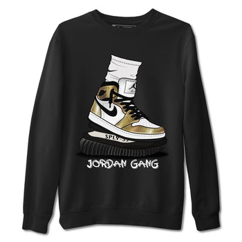 Jordan 1 Metallic Gold Sneaker Match Tees Jordan Gang Sneaker Tees Jordan 1 Metallic Gold Sneaker Release Tees Unisex Shirts