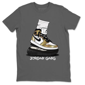 Jordan 1 Metallic Gold Sneaker Match Tees Jordan Gang Sneaker Tees Jordan 1 Metallic Gold Sneaker Release Tees Unisex Shirts