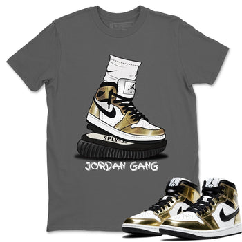 Jordan 1 Metallic Gold Sneaker Match Tees Jordan Gang Sneaker Tees Jordan 1 Metallic Gold Sneaker Release Tees Unisex Shirts