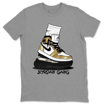 Jordan 1 Metallic Gold Sneaker Match Tees Jordan Gang Sneaker Tees Jordan 1 Metallic Gold Sneaker Release Tees Unisex Shirts