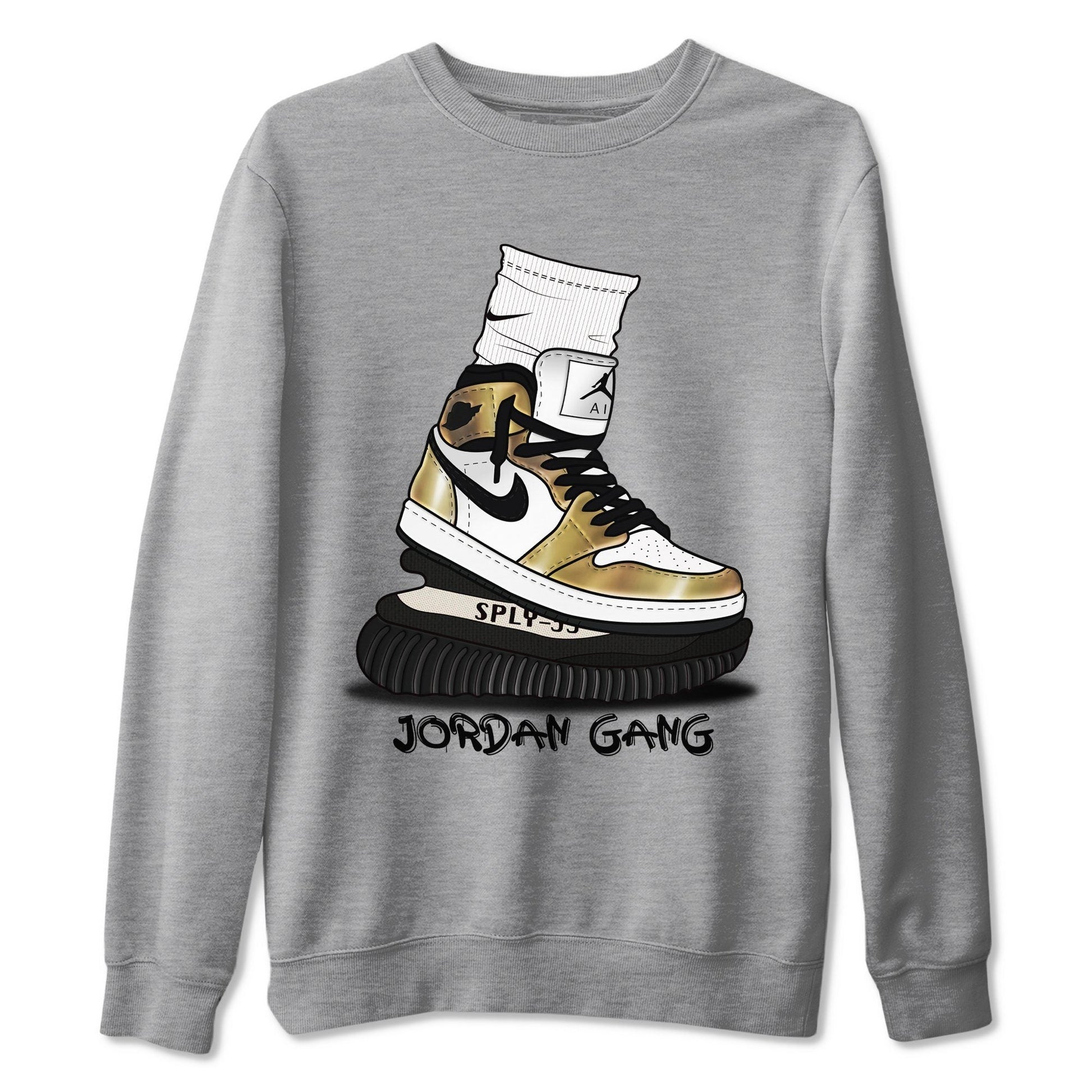 Jordan 1 Metallic Gold Sneaker Match Tees Jordan Gang Sneaker Tees Jordan 1 Metallic Gold Sneaker Release Tees Unisex Shirts