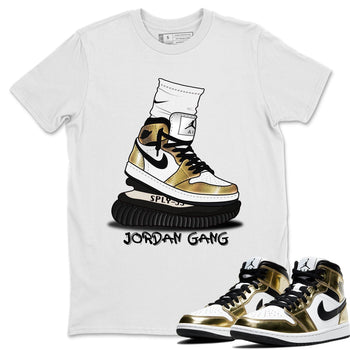 Jordan 1 Metallic Gold Sneaker Match Tees Jordan Gang Sneaker Tees Jordan 1 Metallic Gold Sneaker Release Tees Unisex Shirts