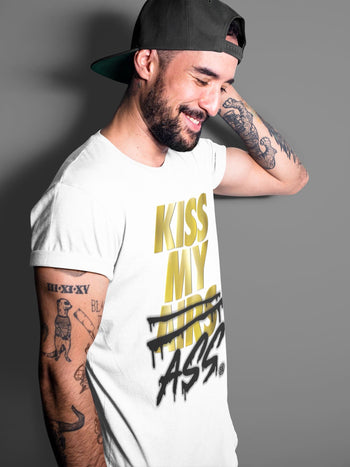 Jordan 1 Metallic Gold Sneaker Match Tees Kiss My Ass Sneaker Tees Jordan 1 Metallic Gold Sneaker Release Tees Unisex Shirts