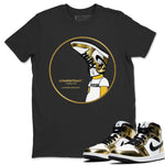 Jordan 1 Metallic Gold Sneaker Match Tees Sneakerhead Sneaker Tees Jordan 1 Metallic Gold Sneaker Release Tees Unisex Shirts