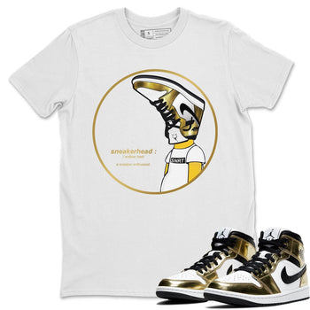 Jordan 1 Metallic Gold Sneaker Match Tees Sneakerhead Sneaker Tees Jordan 1 Metallic Gold Sneaker Release Tees Unisex Shirts
