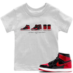 Jordan 1 Bred Patent Sneaker Match Tees Air Jordan 1 Prelude Sneaker Tees Jordan 1 Bred Patent Sneaker Release Tees Kids Shirts