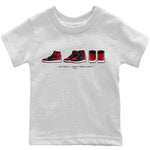 Jordan 1 Bred Patent Sneaker Match Tees Air Jordan 1 Prelude Sneaker Tees Jordan 1 Bred Patent Sneaker Release Tees Kids Shirts