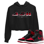 Jordan 1 Bred Patent Sneaker Match Tees Air Jordan 1 Prelude Sneaker Tees Jordan 1 Bred Patent Sneaker Release Tees Women's Shirts