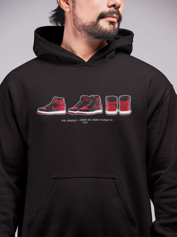 Jordan 1 Bred Patent Sneaker Match Tees Air Jordan 1 Prelude Sneaker Tees Jordan 1 Bred Patent Sneaker Release Tees Unisex Shirts