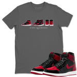Jordan 1 Bred Patent Sneaker Match Tees Air Jordan 1 Prelude Sneaker Tees Jordan 1 Bred Patent Sneaker Release Tees Unisex Shirts