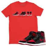 Jordan 1 Bred Patent Sneaker Match Tees Air Jordan 1 Prelude Sneaker Tees Jordan 1 Bred Patent Sneaker Release Tees Unisex Shirts