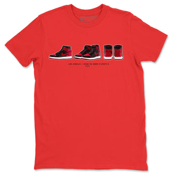 Jordan 1 Bred Patent Sneaker Match Tees Air Jordan 1 Prelude Sneaker Tees Jordan 1 Bred Patent Sneaker Release Tees Unisex Shirts
