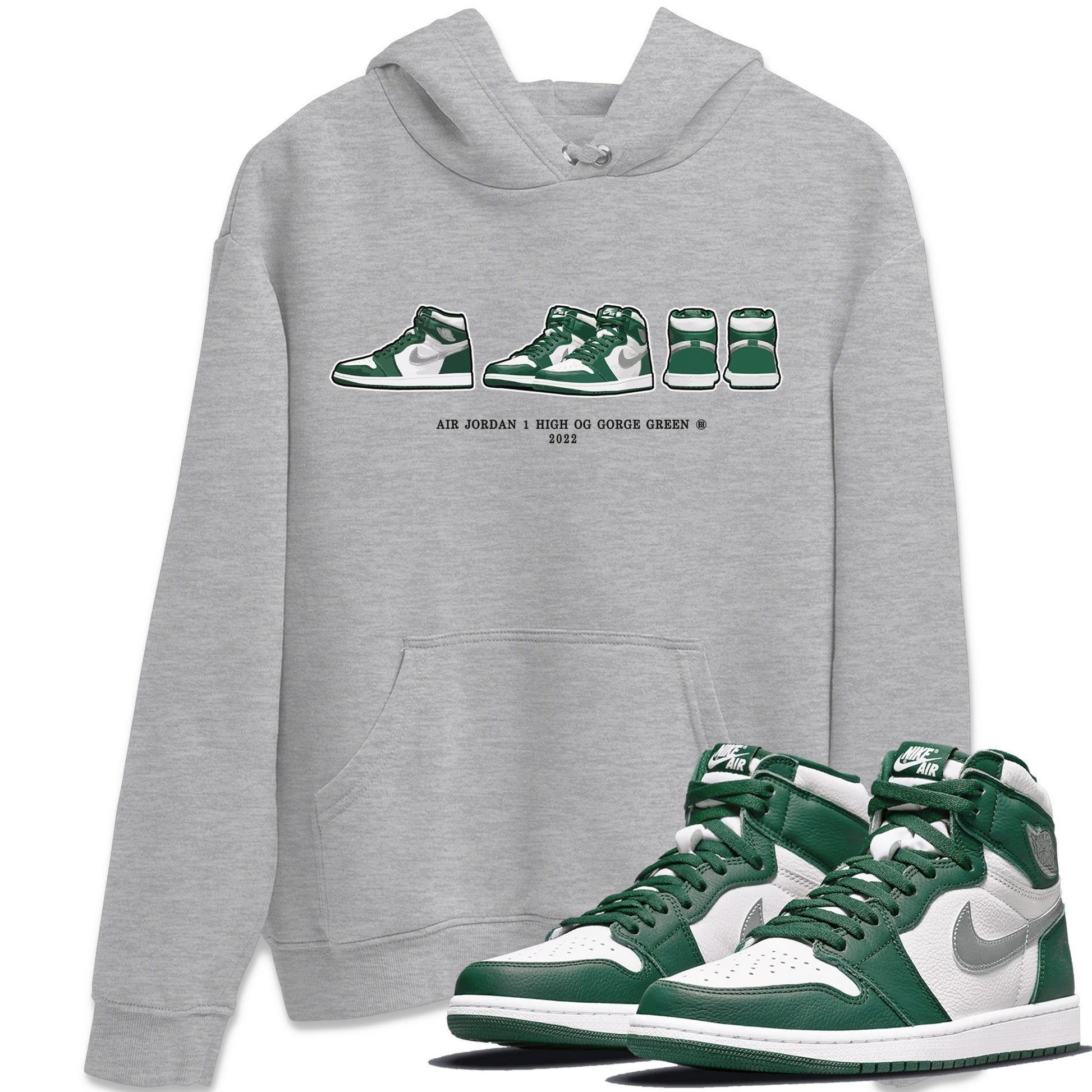 Jordan 1 Gorge Green Sneaker Match Tees Air Jordan 1 Prelude Sneaker Tees Jordan 1 Gorge Green Sneaker Release Tees Unisex Shirts