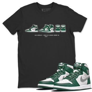 Jordan 1 Gorge Green Sneaker Match Tees Air Jordan 1 Prelude Sneaker Tees Jordan 1 Gorge Green Sneaker Release Tees Unisex Shirts