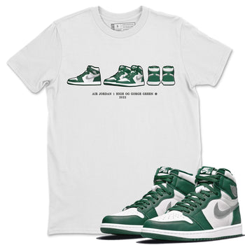 Jordan 1 Gorge Green Sneaker Match Tees Air Jordan 1 Prelude Sneaker Tees Jordan 1 Gorge Green Sneaker Release Tees Unisex Shirts