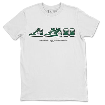 Jordan 1 Gorge Green Sneaker Match Tees Air Jordan 1 Prelude Sneaker Tees Jordan 1 Gorge Green Sneaker Release Tees Unisex Shirts