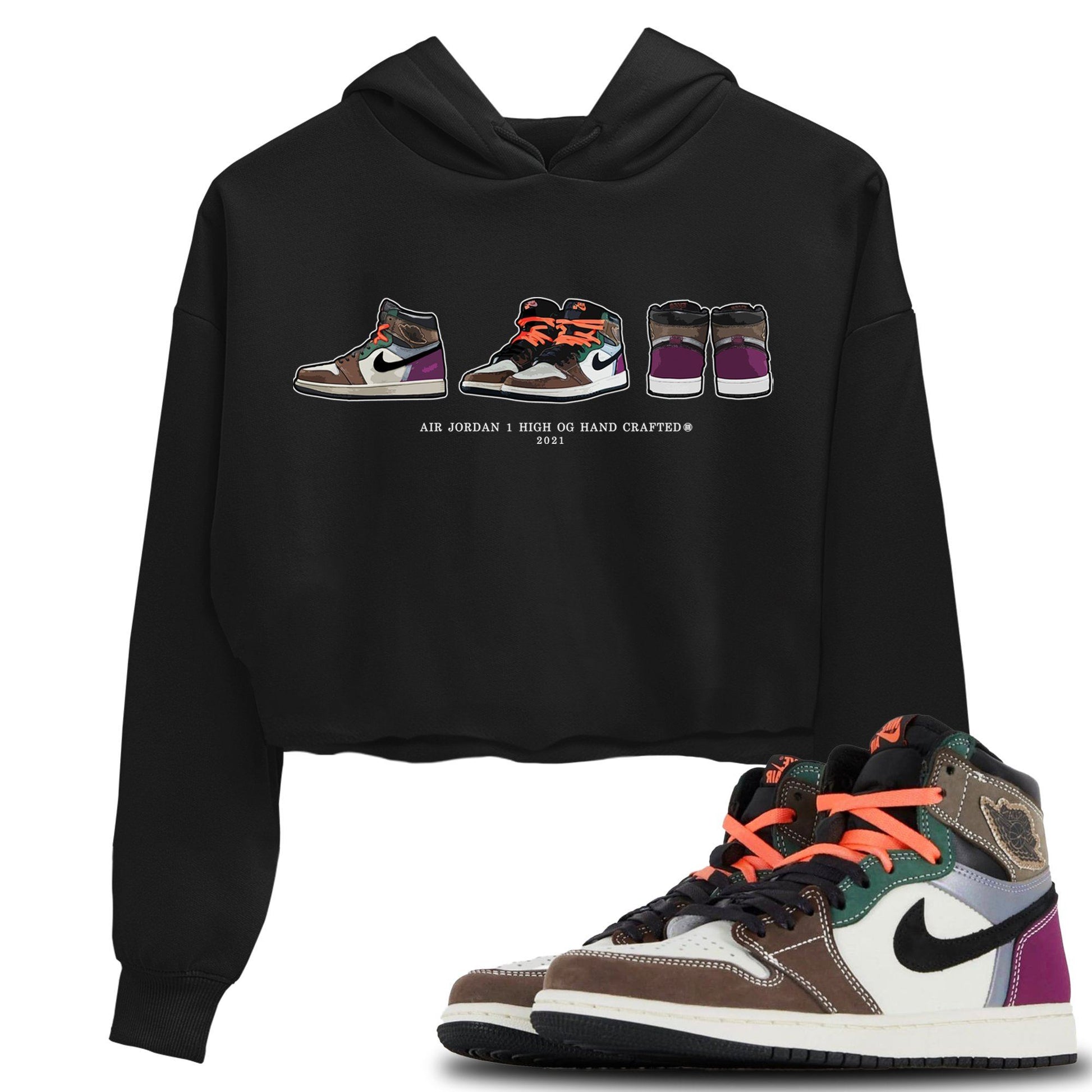 Jordan 1 Hand Crafted Sneaker Match Tees Air Jordan 1 Prelude Sneaker Tees Jordan 1 Hand Crafted Sneaker Release Tees Women's Shirts