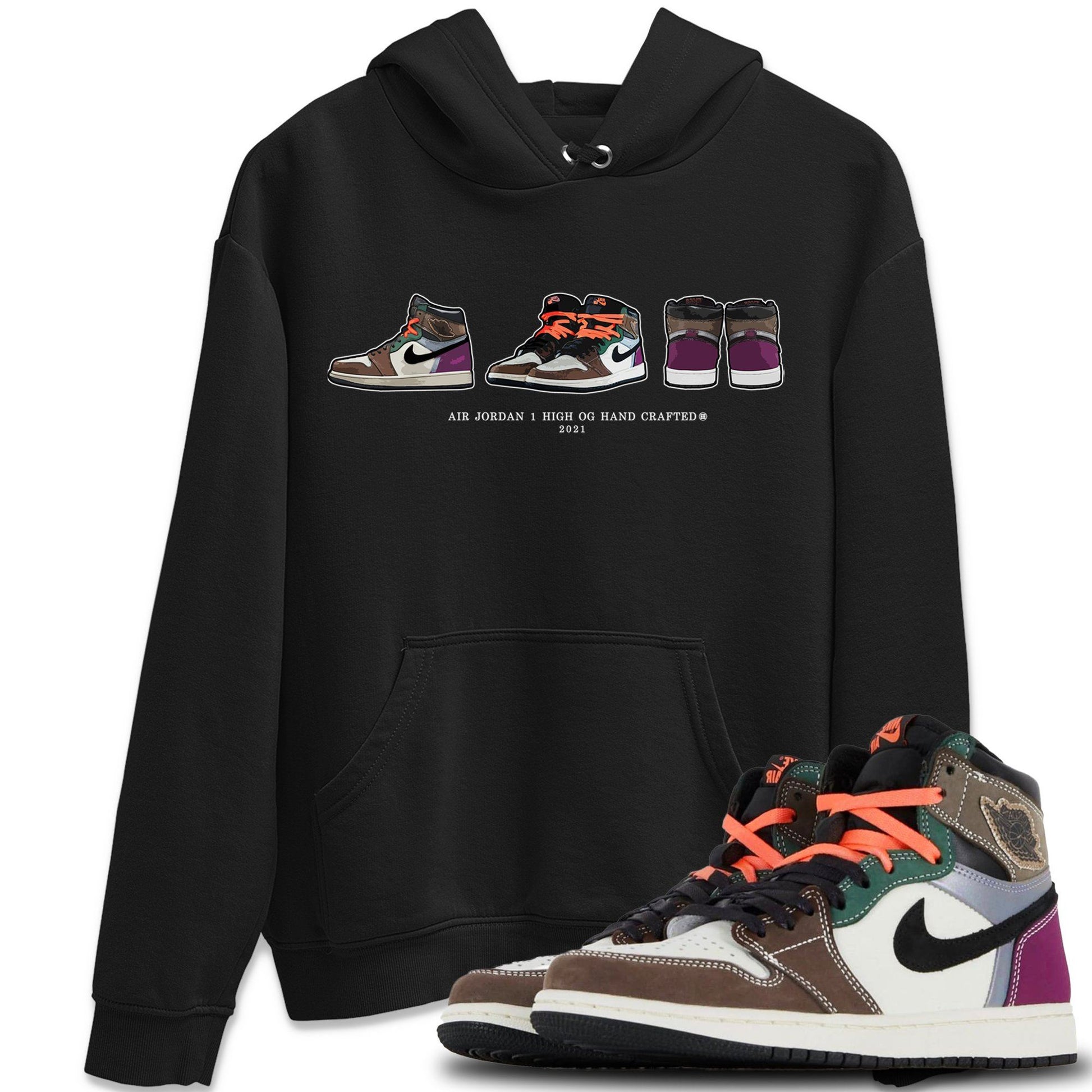 Jordan 1 Hand Crafted Sneaker Match Tees Air Jordan 1 Prelude Sneaker Tees Jordan 1 Hand Crafted Sneaker Release Tees Unisex Shirts