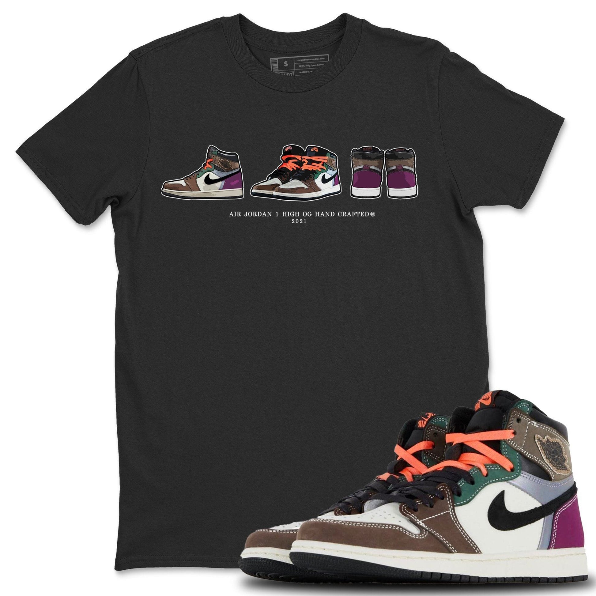 Jordan 1 Hand Crafted Sneaker Match Tees Air Jordan 1 Prelude Sneaker Tees Jordan 1 Hand Crafted Sneaker Release Tees Unisex Shirts