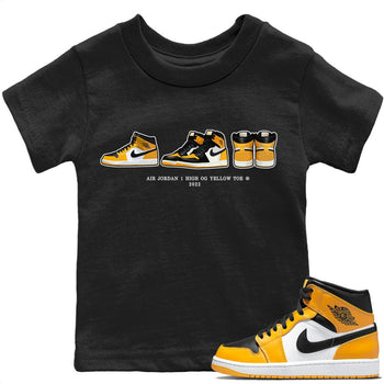 Jordan 1 Yellow Toe Sneaker Match Tees Air Jordan 1 Prelude Sneaker Tees Jordan 1 Yellow Toe Sneaker Release Tees Kids Shirts
