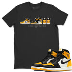 Jordan 1 Yellow Toe Sneaker Match Tees Air Jordan 1 Prelude Sneaker Tees Jordan 1 Yellow Toe Sneaker Release Tees Unisex Shirts
