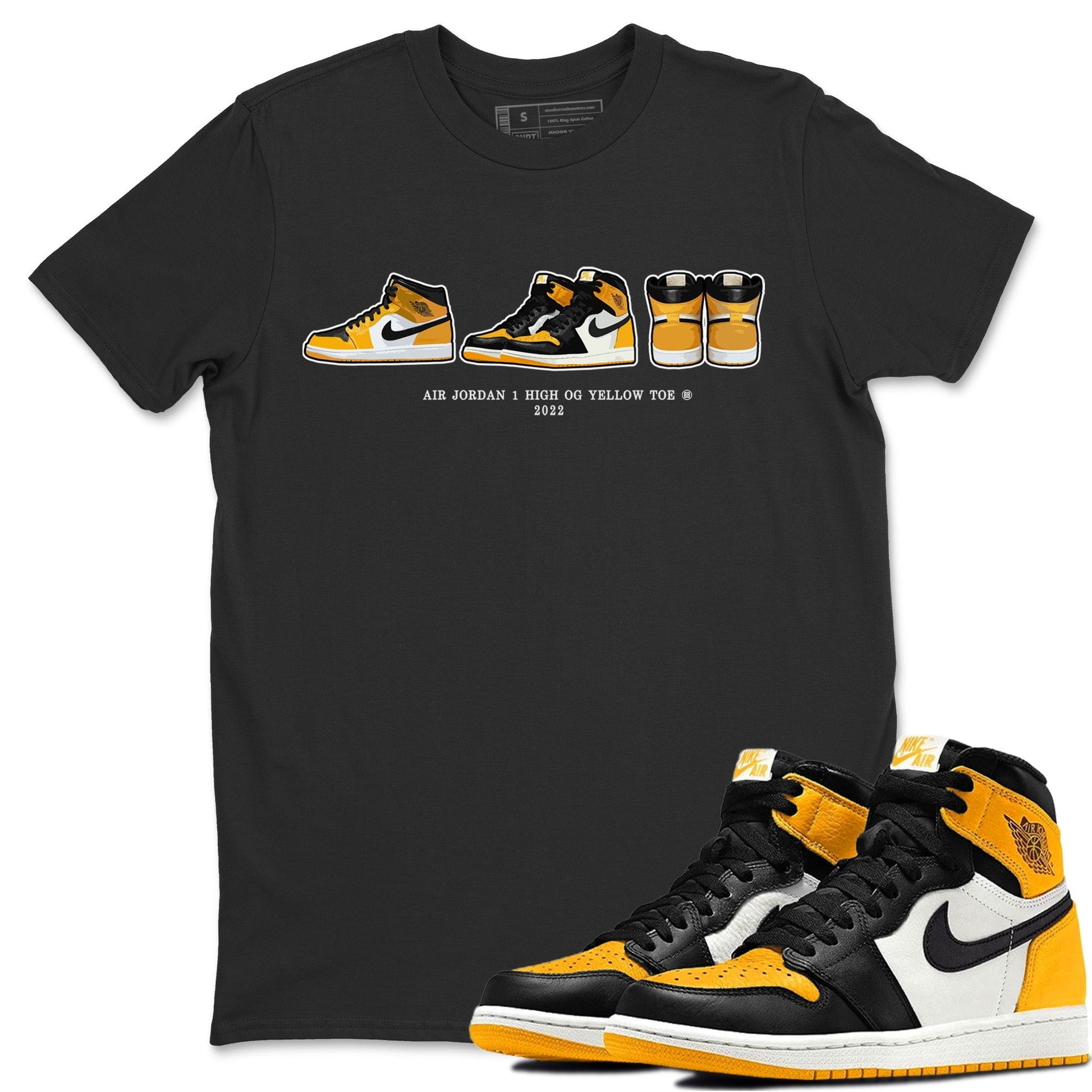Jordan 1 Yellow Toe Sneaker Match Tees Air Jordan 1 Prelude Sneaker Tees Jordan 1 Yellow Toe Sneaker Release Tees Unisex Shirts