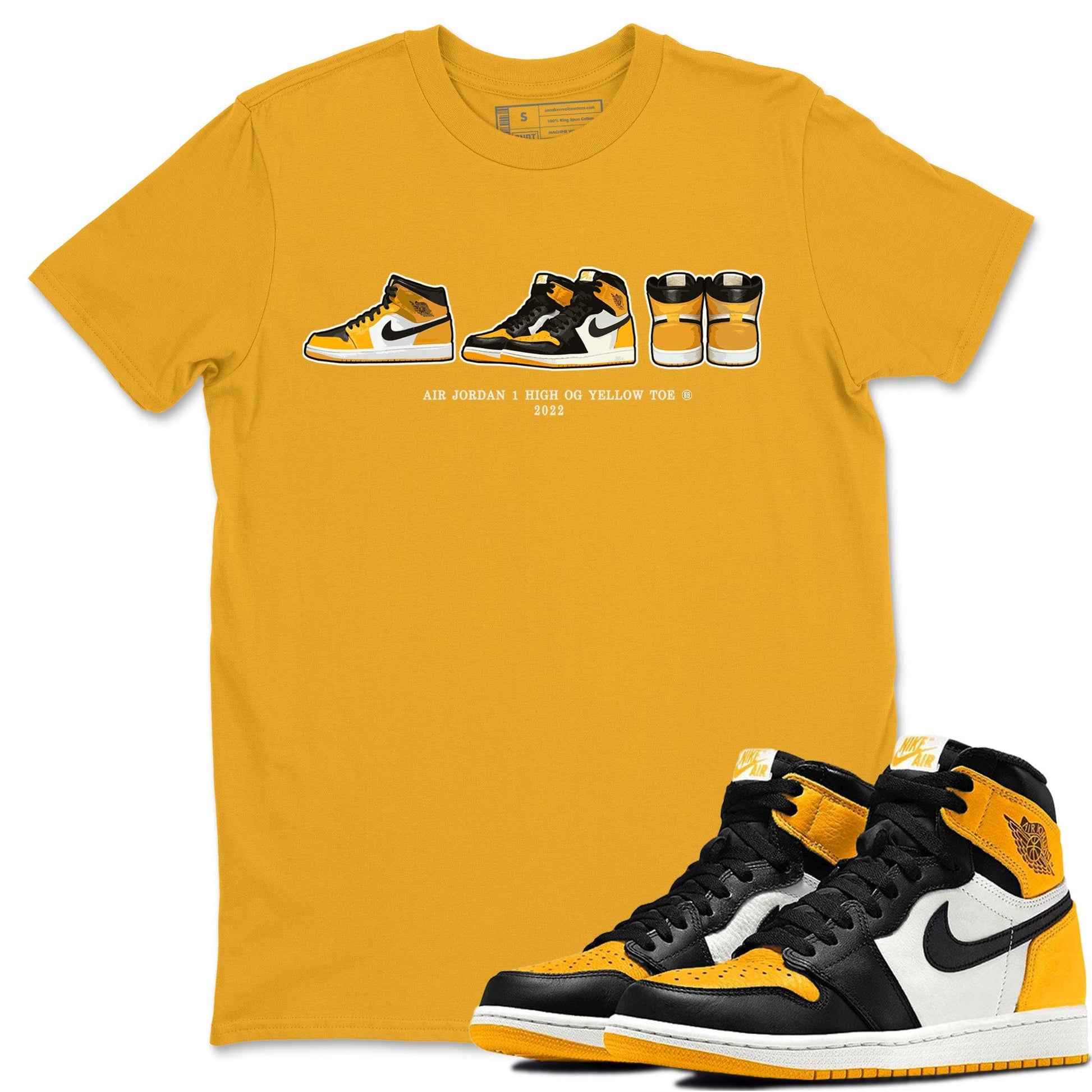 Jordan 1 Yellow Toe Sneaker Match Tees Air Jordan 1 Prelude Sneaker Tees Jordan 1 Yellow Toe Sneaker Release Tees Unisex Shirts