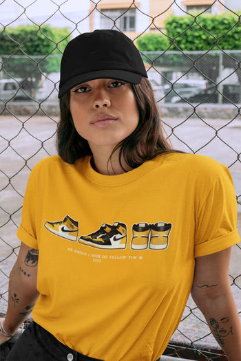 Jordan 1 Yellow Toe Sneaker Match Tees Air Jordan 1 Prelude Sneaker Tees Jordan 1 Yellow Toe Sneaker Release Tees Unisex Shirts