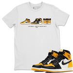 Jordan 1 Yellow Toe Sneaker Match Tees Air Jordan 1 Prelude Sneaker Tees Jordan 1 Yellow Toe Sneaker Release Tees Unisex Shirts