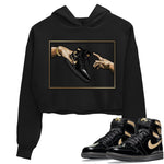 Jordan 1 Black Metallic Gold Sneaker Match Tees Adam's Creation Sneaker Tees Jordan 1 Black Metallic Gold Sneaker Release Tees Women's Shirts