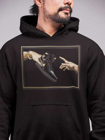 Jordan 1 Black Metallic Gold Sneaker Match Tees Adam's Creation Sneaker Tees Jordan 1 Black Metallic Gold Sneaker Release Tees Unisex Shirts