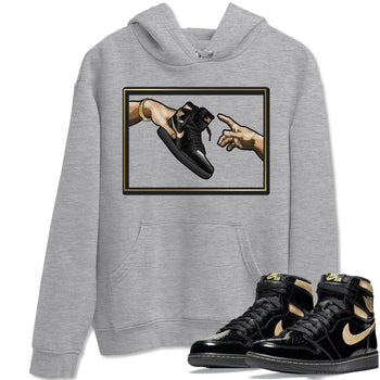 Jordan 1 Black Metallic Gold Sneaker Match Tees Adam's Creation Sneaker Tees Jordan 1 Black Metallic Gold Sneaker Release Tees Unisex Shirts