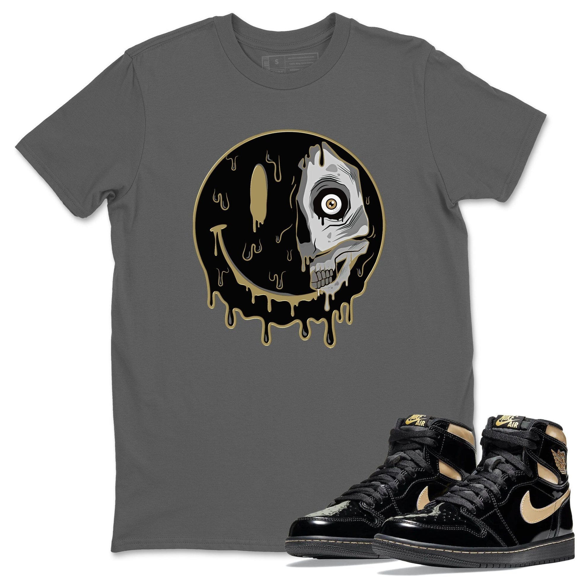 Jordan 1 Black Metallic Gold Sneaker Match Tees Dead Inside Sneaker Tees Jordan 1 Black Metallic Gold Sneaker Release Tees Unisex Shirts